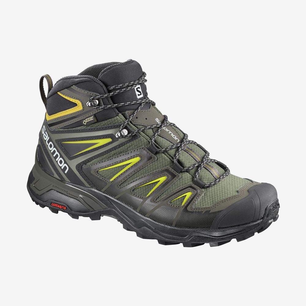 Salomon Vandrestøvler Herre Flerfarvede - X ULTRA 3 WIDE MID GORE-TEX (RBJUD-0248)